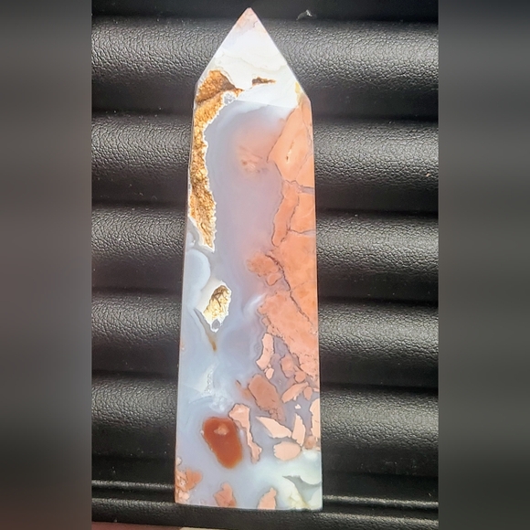 Cotton Candy Pink Agate Crystal Tower - Picture 5 of 8